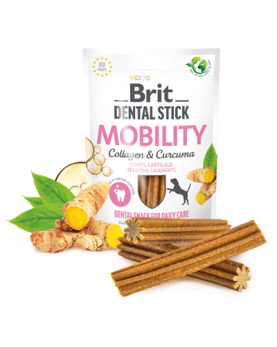 BRIT DENTAL STICKS MOBILITY with COLLAGEN & CURCUMA 7ΤΜΧ (Για υγιή δόντια, υγιείς αρθρώσεις & τένοντες)