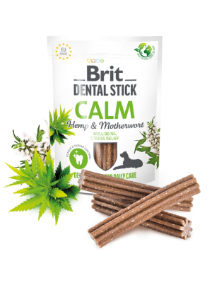 BRIT DENTAL STICKS CALM with HEMP & MOTHERWORT 7ΤΜΧ (Για υγιή δόντια & αντιμετώπιση του στρες)