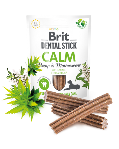 BRIT DENTAL STICKS CALM with HEMP & MOTHERWORT 7ΤΜΧ (Για υγιή δόντια & αντιμετώπιση του στρες)