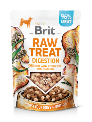 BRIT DOG RAW TREAT DIGESTION CHICKEN with PROBIOTICS 40GR (Για υποστήριξη του πεπτικού συστήματος)