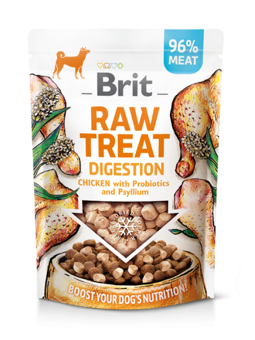 BRIT RAW TREAT DIGESTION CHICKEN with PROBIOTICS 40GR (Για υποστήριξη του πεπτικού συστήματος)