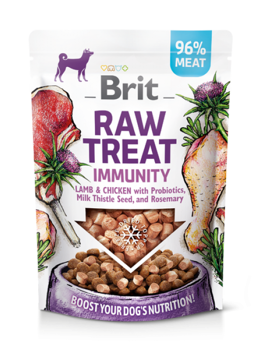 BRIT RAW TREAT IMMUNITY LAMB & CHICKEN WITH PROBIOTICS 40GR (Για υποστήριξη του ανοσοποιητικού συστήματος)