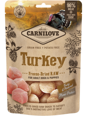 Carnilove Dog Freeze-Dried Raw Snacks Turkey 60GR