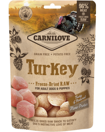 Carnilove Dog Freeze-Dried Raw Snacks Turkey 60GR