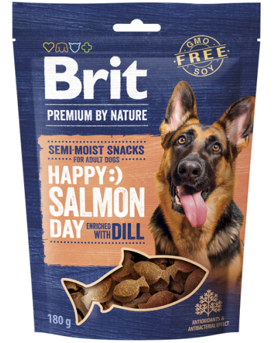 BRIT PREMIUM BY NATURE HAPPY DAY SEMI-MOIST SALMON with DILL 180GR