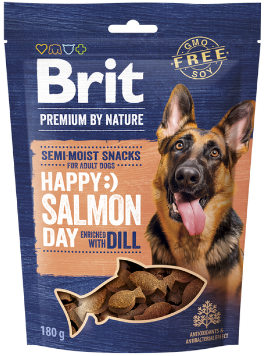 BRIT PREMIUM BY NATURE HAPPY DAY SEMI-MOIST SALMON with DILL 180GR