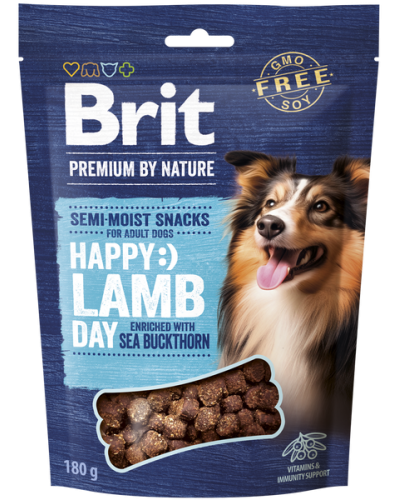 BRIT PREMIUM BY NATURE HAPPY DAY SEMI-MOIST LAMB with SEA BUCKTHORN 180GR