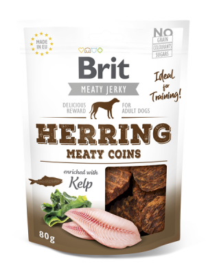 BRIT MEATΥ JERKY SNACK HERRING MEATΥ COINS 80GR