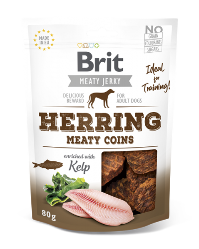 BRIT MEATΥ JERKY SNACK HERRING MEATΥ COINS 80GR