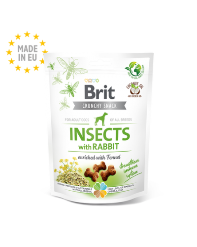 BRIT INSECT CRUNCHY SNACK RABBIT & FENNEL 200GR (ΚΟΥΝΕΛΙ & ΜΑΡΑΘΟΣ)