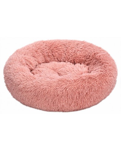 FLUFFY ROUND BED DUSTY PINK 59CM