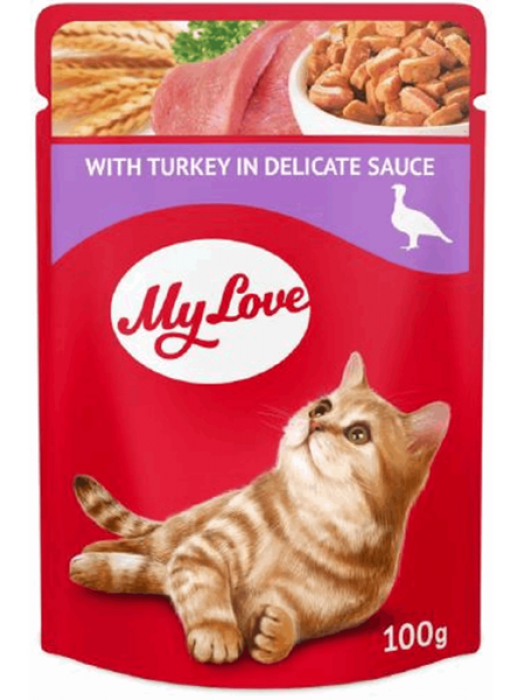 MY LOVE CAT TURKEY IN SAUCE 100GR