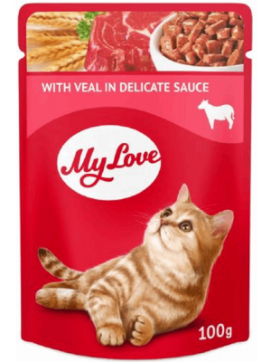 MY LOVE CAT VEAL IN SAUCE 100GR