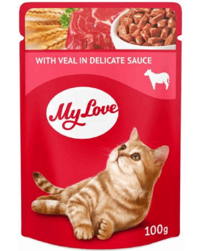 MY LOVE CAT VEAL IN SAUCE 100GR