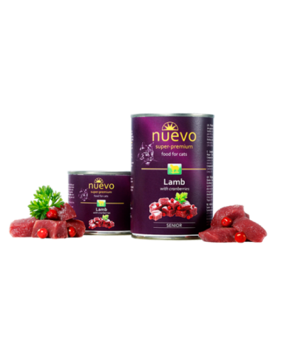 NUEVO CAT SENIOR ΑΡΝΙ & CRANBERRIES 200gr