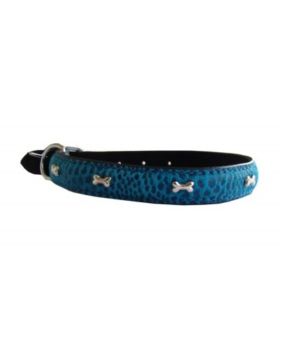 SNAKE LEATHER BLUE 45cm