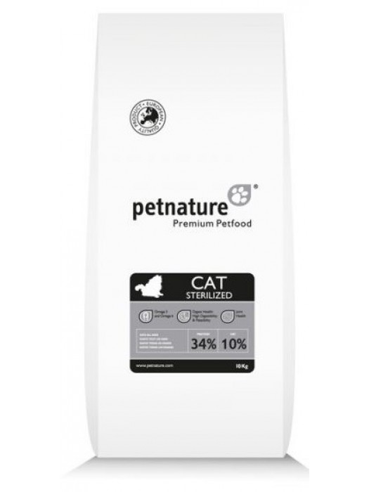 PET NATURE CAT STERILISED 10KG