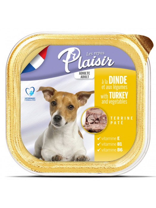 PLAISIR DOG PATE TURKEY & VEGETABLES 300GR