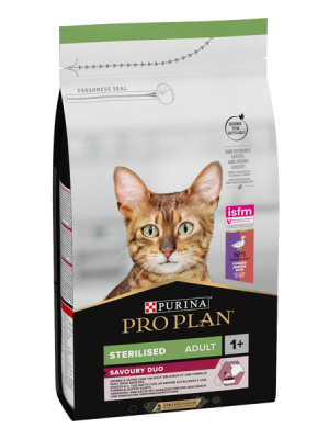 PROPLAN CAT STERILISED SAVOURY DUO ΠΑΠΙΑ & ΣΥΚΩΤΙ 1,5KG