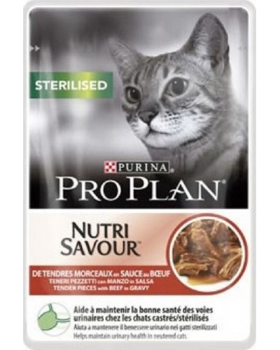 PROPLAN Sterilised Cat ΒΟΔΙΝΟ σε σαλτσα 85gr