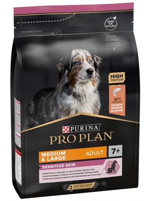 PROPLAN ADULT MEDIUM & LARGE AGE DEFENCE 7+ SENSITIVE SKIN ΣΟΛΟΜΟΣ 14KG