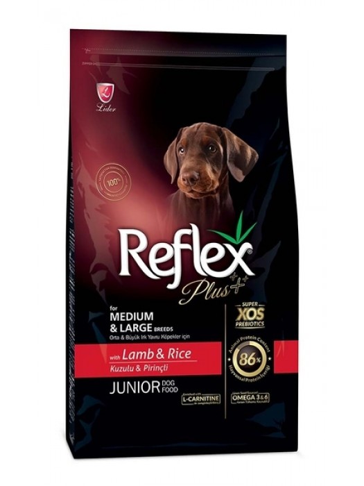 REFLEX PLUS JUNIOR MEDIUM & LARGE ΑΡΝΙ 15KG