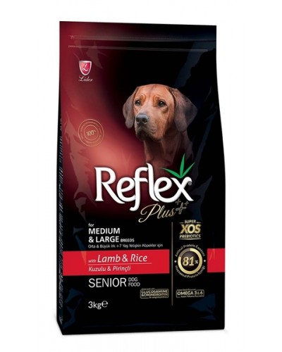 REFLEX PLUS SENIOR MEDIUM & LARGE ΑΡΝΙ 3KG