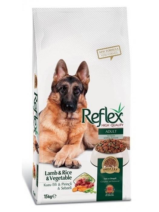 REFLEX ADULT ΑΡΝΙ, ΡΥΖΙ & ΛΑΧΑΝΙΚΑ 15KG