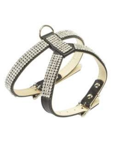 STRASS LEATHER BLACK LARGE