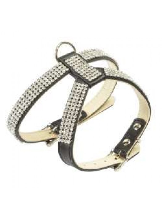 STRASS LEATHER BLACK LARGE