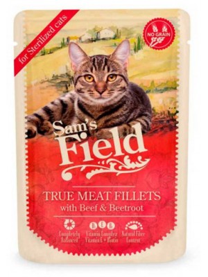 SAM'S FIELD CAT POUCH STERILIZED BEEF 85g