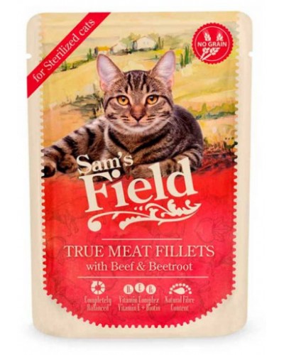 SAM'S FIELD CAT POUCH STERILIZED BEEF 85g