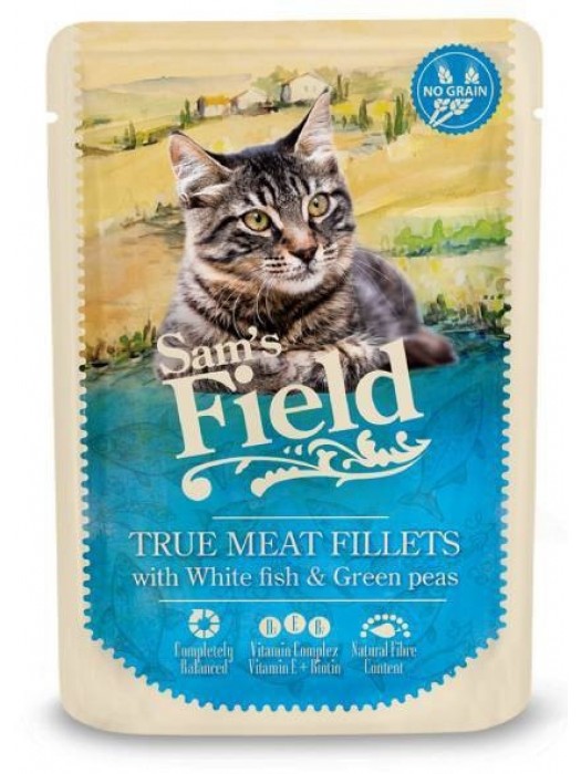 SAM'S FIELD CAT POUCH ADULT FISH 85g