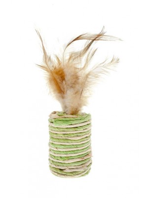 SISAL CYLINDER WITH FEATHERS