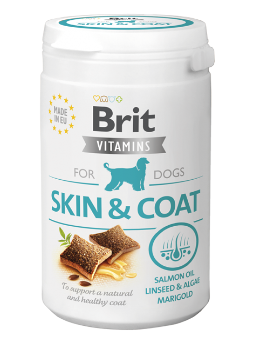 BRIT VITAMINS DOG SKIN & COAT 80TABS