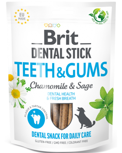 BRIT DENTAL STICK TEETH & GUMS with CHAMOMILE & SAGE 7TMX (Για υγιη δοντια & δροσερη αναπνοη)