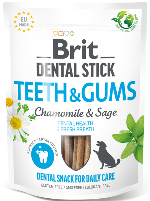 BRIT DENTAL STICK TEETH & GUMS with CHAMOMILE & SAGE 7TMX (Για υγιη δοντια & δροσερη αναπνοη)