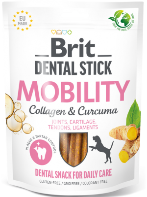 BRIT DENTAL STICK MOBILITY with COLLAGEN & CURCUMA 7ΤΜΧ (Για υγιη δοντια, υγιεις αρθρωσεις & τενοντες)	