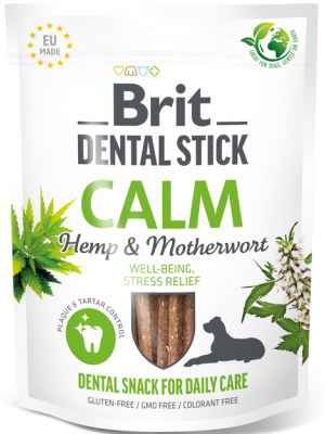 BRIT DENTAL STICKS CALM with HEMP & MOTHERWORT 7ΤΜΧ (Για υγιη δοντια & αντιμετωπιση του στρες)