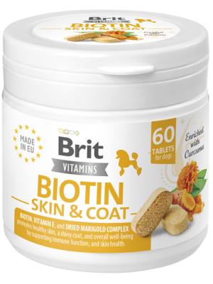 BRIT VITAMINS DOG BIOTIN SKIN & COAT CARE 60TABS (Για υποστηριξη της υγειας του δερματος και του τριχωματος)