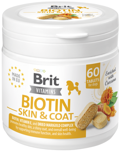 BRIT VITAMINS DOG BIOTIN SKIN & COAT CARE 60TABS (Για υποστηριξη της υγειας του δερματος και του τριχωματος)