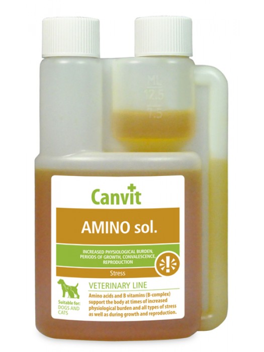 CANVIT AMINO SOL. 250ML (ΒΙΤΑΜΙΝΕΣ & ΑΜΙΝΟΞΕΑ ΓΙΑ ΠΕΡΙΟΔΟΥΣ ΜΕ ΑΥΞΗΜΕΝΑ ΕΠΙΠΕΔΑ ΣΤΡΕΣ)	