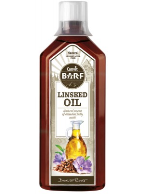 CANVIT BARF LINSEED OIL 500ML (Λαμπερο τριχωμα και υγιες δερμα)