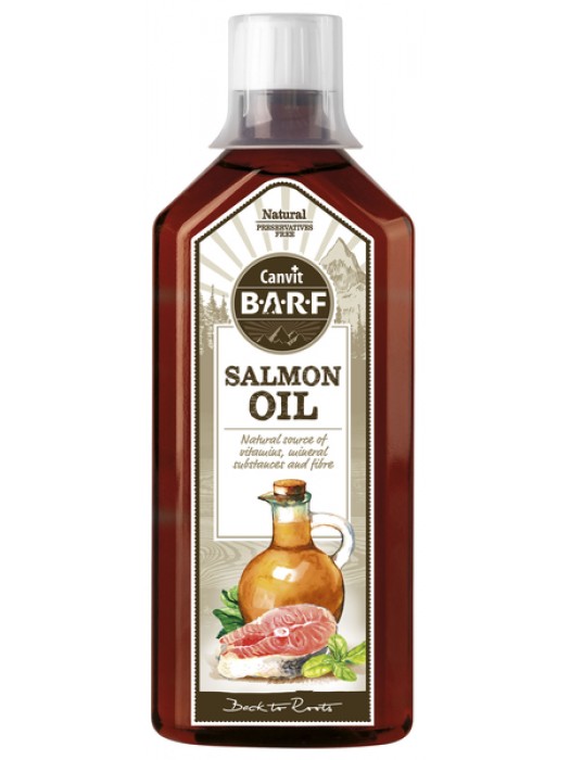 CANVIT BARF SALMON OIL 500ML (Λαμπερο τριχωμα και υγιες δερμα)