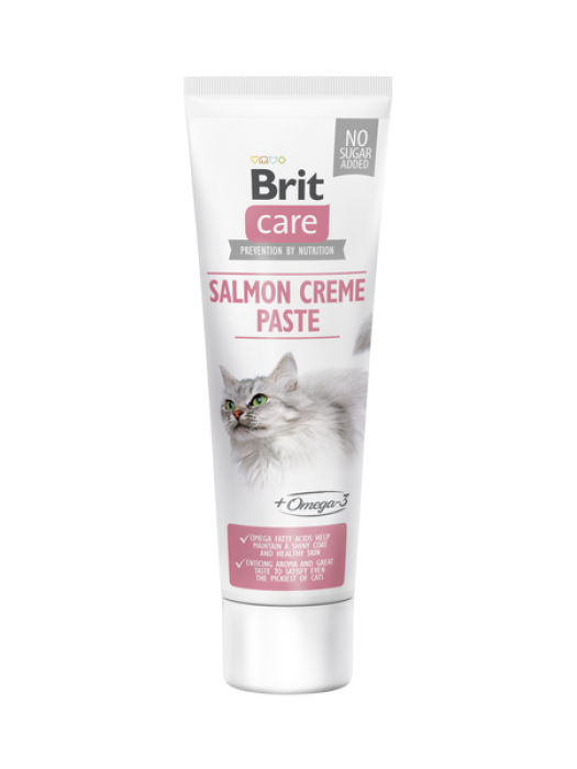 BRIT CARE CAT SALMON CREME PASTE 100GR (ΜΕ ΩΜΕΓΑ 3)