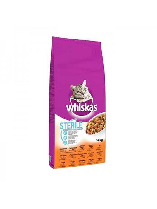 WHISKAS STERILE 14kg