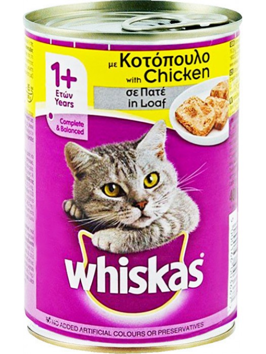 WHISKAS ΠΑΤΕ ΜΕ ΚΟΤΟΠΟΥΛΟ 400GR