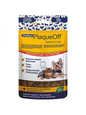 PLAQUE OFF DENTAL CROQUETTE CATS & SMALL DOGS 60GR