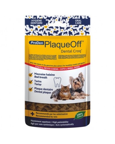 PLAQUE OFF DENTAL CROQUETTE CATS & SMALL DOGS 60GR